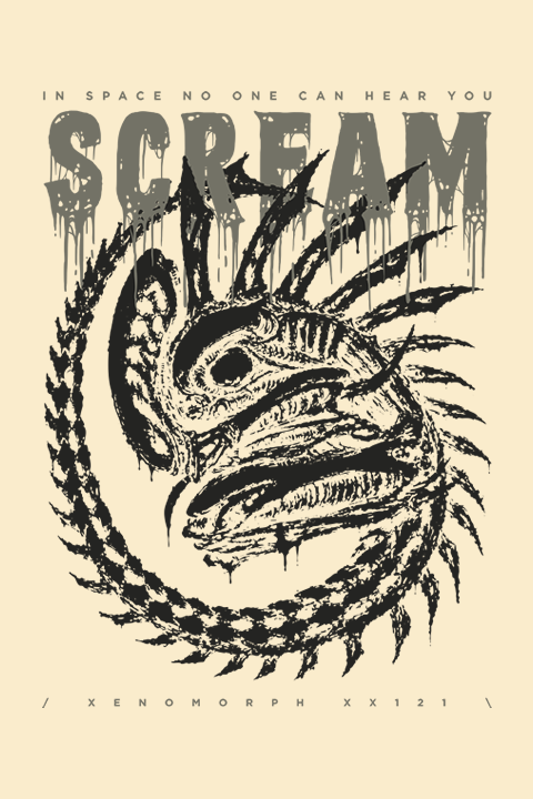 Camiseta Alien (1979) CREME – Oversized