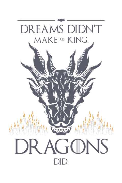 Camiseta House of the Dragon BRANCO – Oversized
