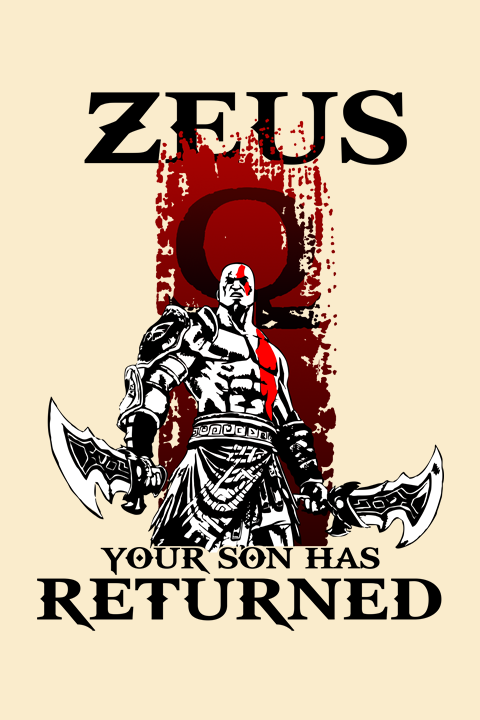 Camiseta God of War III CREME – Oversized