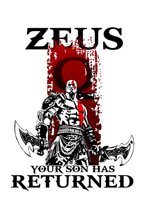 Camiseta God of War III BRANCO – Oversized